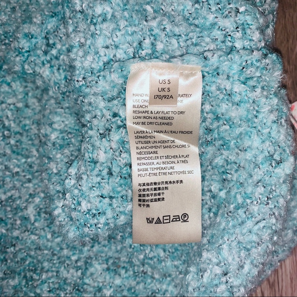 LAST SZ S! NWT Free People | BFF Sweater Aqua Star - Picture 12 of 14